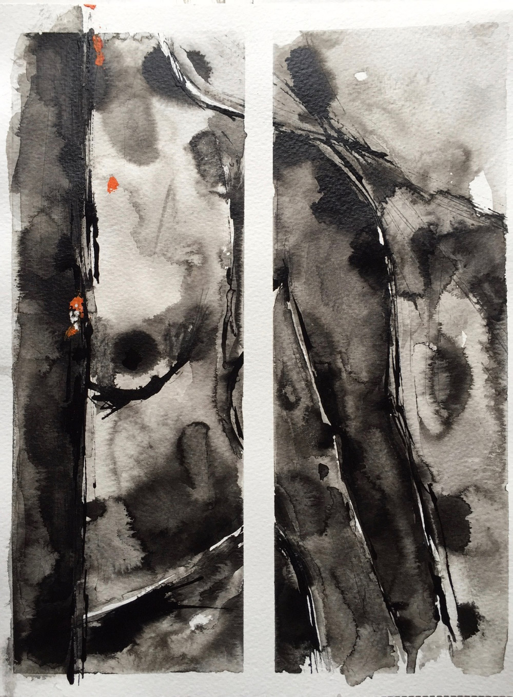 Diptyque féminin à l'encre Diptyque féminin à l'encre