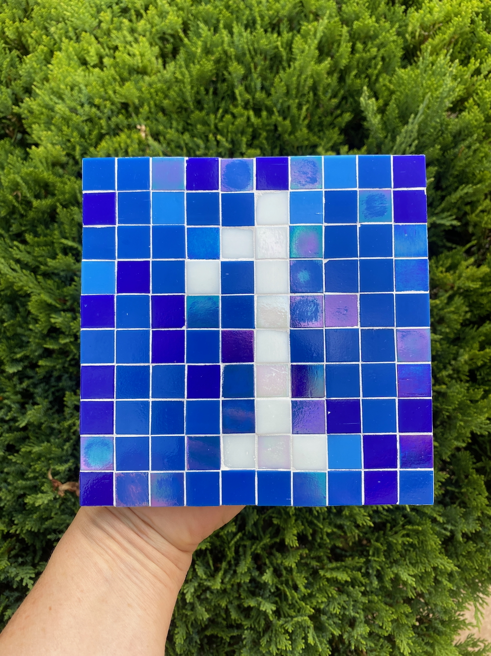Plaque de maison 1 blanc/bleue